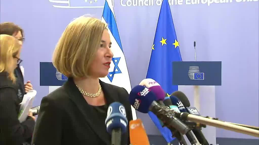 Arrivo e dichiarazione alla stampa di Federica Mogherini, alto rappresentante dell'UE per gli affari esteri e la politica di sicurezza, al Consiglio "Affari esteri" e Consiglio  "Affari esteri" (Sviluppo) dell'11 dicembre 2017 a Bruxelles.