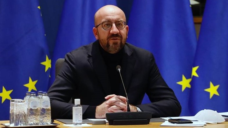 Foto- en videomoment met Charles Michel
